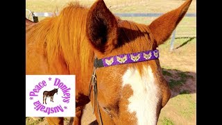 How to make a beaded horse browband with fox pattern using a bead loom [upl. by Arob]