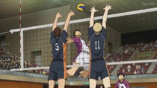 Tsukishima blocks Ushijima  Haikyuu Epic Moment Engsub 1080p 60FPS [upl. by Tapes474]