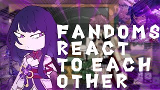 Fandoms react to each other Raiden Shogun  Ei  Gacha React [upl. by Spohr]