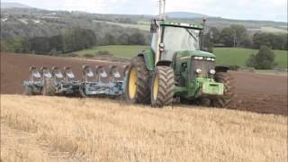 John Deere 8410 with Lemken 10 furrow Vari Titan plough [upl. by Wharton]