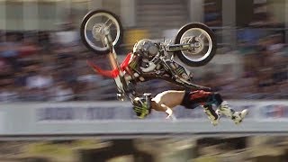 Cliffhanger vs Rock Solid Backflip  Next Level FMX Contest [upl. by Aubreir]