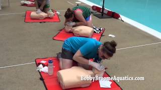 CPR Adult with Obstructed Airway Lifeguard Training Girl Scout Camp Potomac Woods [upl. by Madelon]