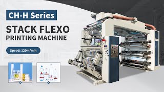 Stack flexographic machine for plastic film [upl. by Varian]