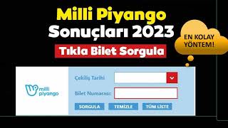 MİLLİ PİYANGO SONUÇLARINI SORGULA 2 DAKİKADA ÖĞREN [upl. by Armallas472]