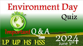 June 5 environment day quiz questions and answers world Environment day quiz in English 2024 [upl. by Danita]