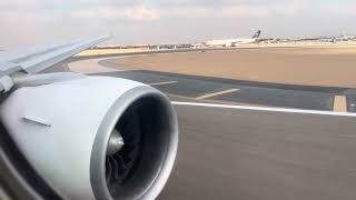 EgyptAir 777300ER takeoff from Cairo  MS 987  CAIEWR  762024 [upl. by Ahsekan]