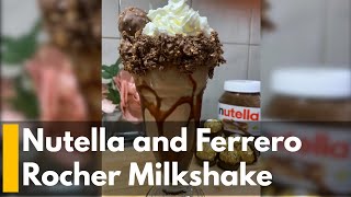 Ferrero Rocher MilkSkake  Nutella MilkShake  Nutty Creamy Milkshake [upl. by Nylde]