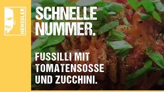 Schnelles PastaRezept Fussilli mit Tomatensoße und Zucchini scharf von Steffen Henssler [upl. by Unam658]