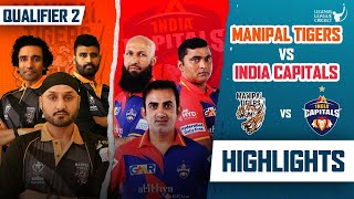 Qualifier 2  Manipal Tigers VS India Capitals  Highlights Match  Legends League Cricket 2023 [upl. by Stuart]