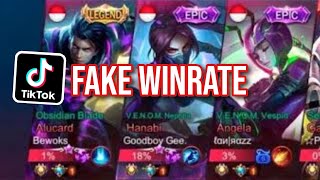 FAKE WINRATE PRANK😂  ml tiktok funny  MLBB MUST WATCH [upl. by Ysac580]