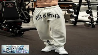 2024 New Spring Mens Sweatpants Europe and The United States Long Sports Review [upl. by Wiles596]