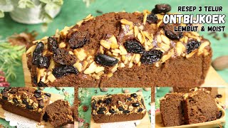 Resep kue Ontbijkoek Lembut dan Moist dengan 3 Telur saja [upl. by Suertemed169]