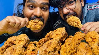 KFC style home made fried chicken 🍗  cooking and eating with family 🥰 [upl. by Sukey503]