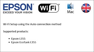 How to setup an Epson L355 using WIFI auto connect [upl. by Eniretak700]