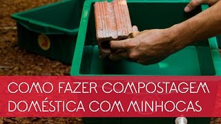 COMO FAZER COMPOSTAGEM DOMÉSTICA COM MINHOCAS [upl. by Ykcir]