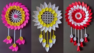 3 DIY Wall Decor IdeasPaper Craft For Home DecorWall Hanging Craft Ideas With PaperArt n Craft [upl. by Noreht]