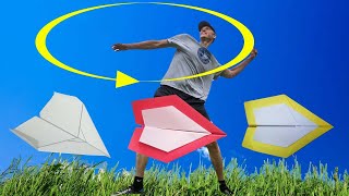 3 Boomerang Paper planes  How To Make Your Paper Aeroplane Work like a Boomerang [upl. by Everest874]