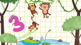 Five Little Monkeys  The Naughty Monkeys  Tiny Wiggle Nursery Rhymes for Kids [upl. by Yokum]