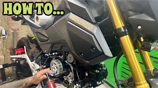 Sex Machine Racing 80 Stiffer Clutch Springs amp Pressure Plate Installation On A Grom SF [upl. by Anwadal482]