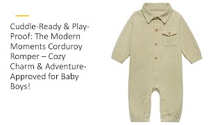 CuddleReady amp PlayProof The Modern Moments Corduroy Romper – Cozy Charm amp AdventureApproved [upl. by Yntrok]