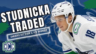 CANUCKS TRADE JACK STUDNICKA TO SAN JOSE FOR NICK CICEK AND 6TH ROUND PICK [upl. by Allenrad]