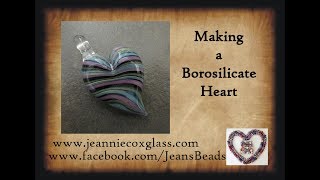 Making a Boro Glass Heart Pendant by Jeannie Cox [upl. by Orms]