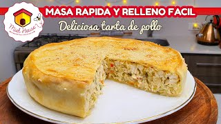 TARTA DE POLLO familiar TODO CASERO Y FACIL [upl. by Nylodnarb65]