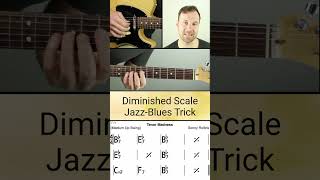 Diminished Scale Guitar Trick Over Basic JazzBlues Progression APPLYING the Diminished Scale 🎸 [upl. by Helali]