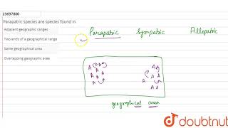 Parapatric species are species found in [upl. by Mordy]