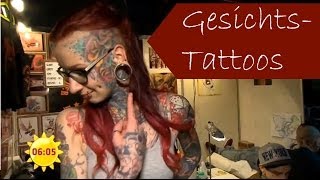 Tätowierung Extrem Das GesichtsTattoo  Sat1 Frühstücksfernsehen [upl. by Marigolda]