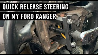 How To Install NRG Aftermarket Steering Wheel with Quick Release  Ford Ranger [upl. by Adnik858]