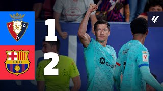 OSASUNA 12 BARÇA  LALIGA 202324 MD4 [upl. by Atnohs]