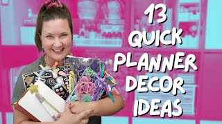 13 Planner Decor Ideas [upl. by Niowtna]