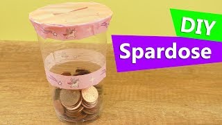 DIY Spardose  Super einfache durchsichtige Spardose selber basteln  DIY Idee [upl. by Soilisav291]