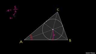 Polmer trikotniku včrtanega kroga [upl. by Cornwall602]