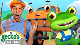 Gecko and Blippi Sing Along Songs  Geckos Garage  Trucks For Children  Cartoons For Kids [upl. by Elleina75]