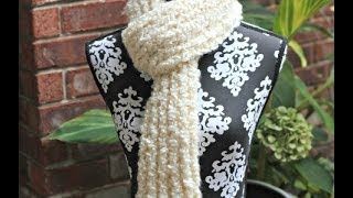 DIY How to Crochet Scarf With Loom Knitting [upl. by Mauchi]