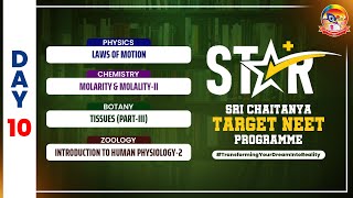 Day 10 STAR  Sri Chaitanya TARGET NEET Program  NEETPreparation  srichaitanyagosala [upl. by Tenn]