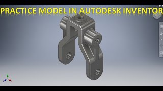 Practice part Modelling in Autodesk in Inventor 3d drawings  Inventor Cad tutorials  Cad practice [upl. by Agemo]