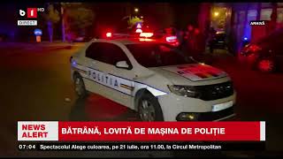 SFÂNTU GHEORGHE BĂTRÂNĂ LOVITĂ DE MAȘINA DE POLIȚIEȘtiri B1TV24 iunie 2024 [upl. by Citron931]