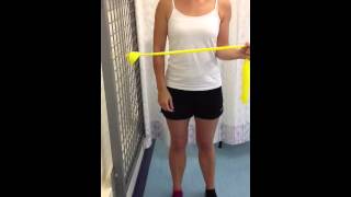 Shoulder resisted external rotation with resistance band [upl. by Narib]