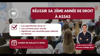 📢 LIVE  Réussir sa L2 de droit à Assas [upl. by Eentrok]