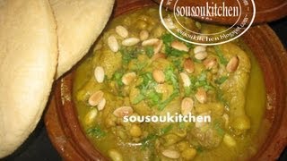 Tajine au Poulet et Pois chiches  Chicken Tagine with Chick peas [upl. by Aliab]