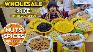 Wholesale Nuts Spices and Dry fruits in Parrys Chennai [upl. by Clerk]