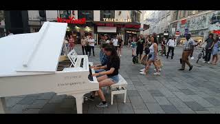 Talented Girl and Street Pianist play Time Inception by Hans Zimmer [upl. by Iveson]