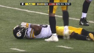 Antonio Brown knocked out by Vontaze Burfict HD [upl. by Rachael]