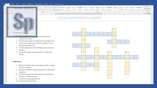 Word  Cómo hacer un crucigrama en Word Tutorial en español HD [upl. by Bahe]