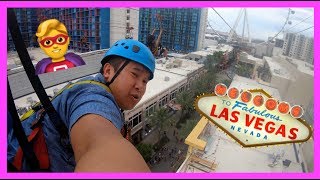 Fly LINQ Zipline Las Vegas  Flying Like a Superhero Over the Strip [upl. by Leff]