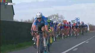 Nokere Koerse 2018  Last 3 km  Cycling Reviews 223 [upl. by Eicnarf]