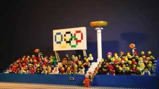 Olympisch vuur estafette in Lego [upl. by Adyahs]